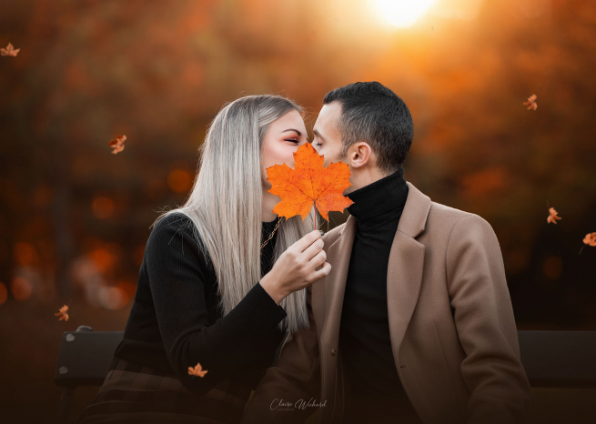 photo couple en automne nancy