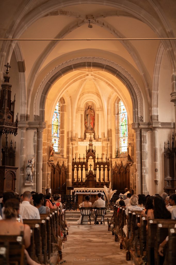 Cérémonie religieuse de mariage à l'église d'Aboncourt, Meurthe-et-Moselle